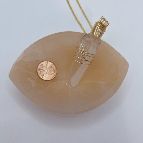 Natural Large Lemurian Quartz Pendant (Reiki Infused) - Picture 2 of 3